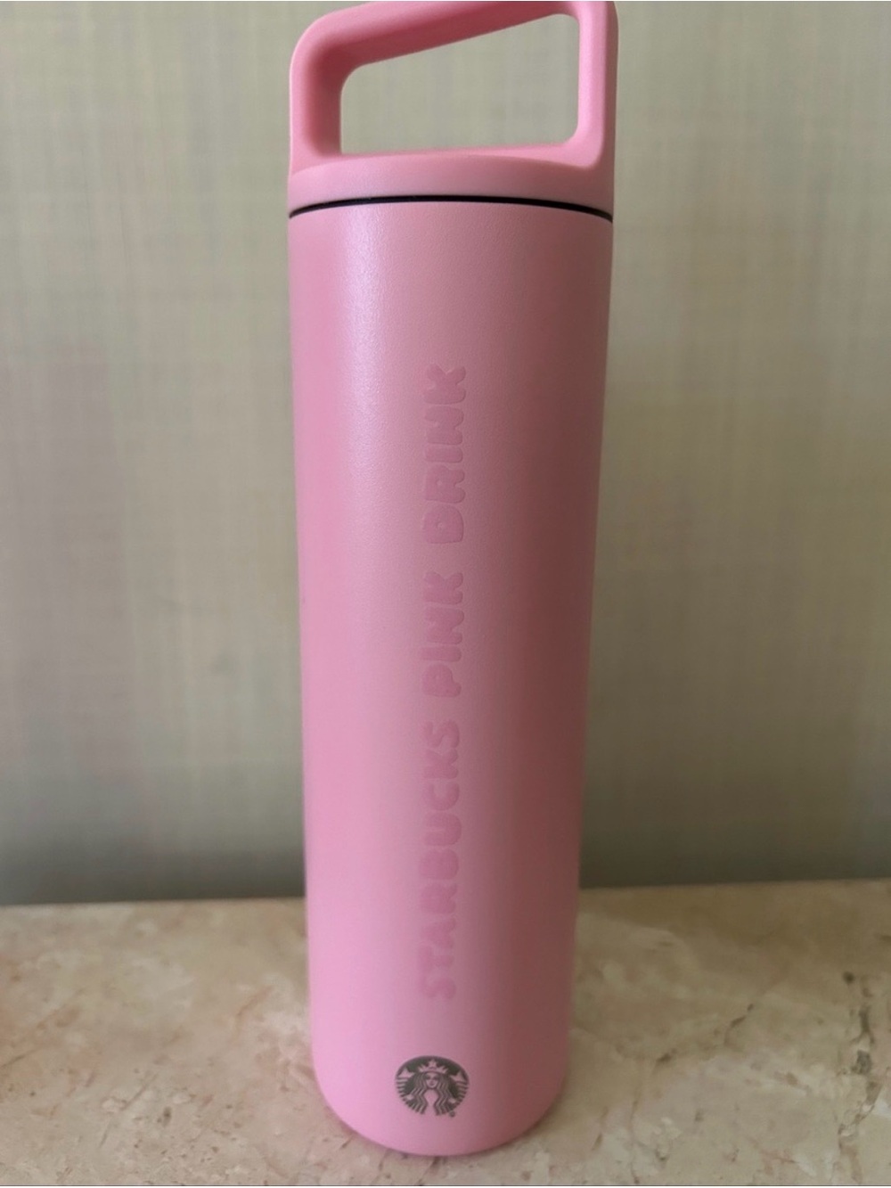 Starbucks Pink Stainless Tumbler - Slim Carry Handle